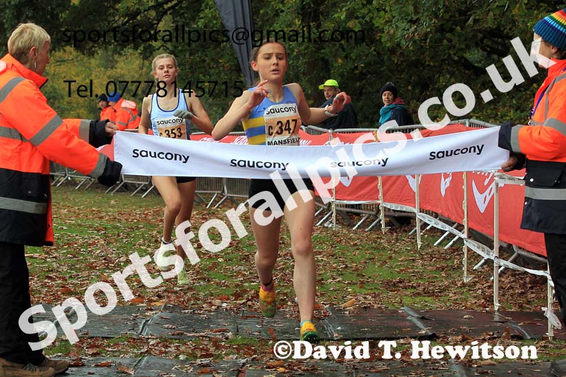 Womens Under-17s, 2022 National Cross Country Relays, Berry Hill Park, Mansfield.  Photo: David T. Hewitson/Sports for All Pics